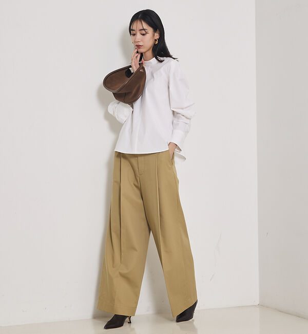 qualite「TCツイルWループタックワイドパンツ」|その他|