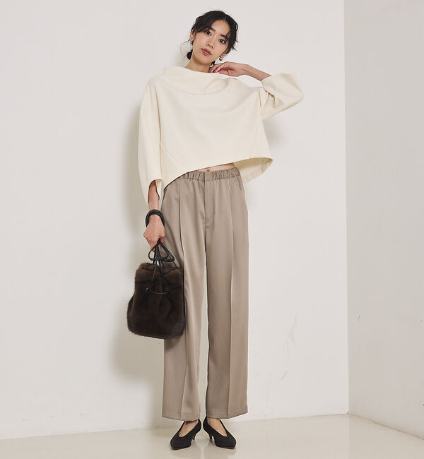 qualite「センタープレスカルゼイージーパンツ」|その他|