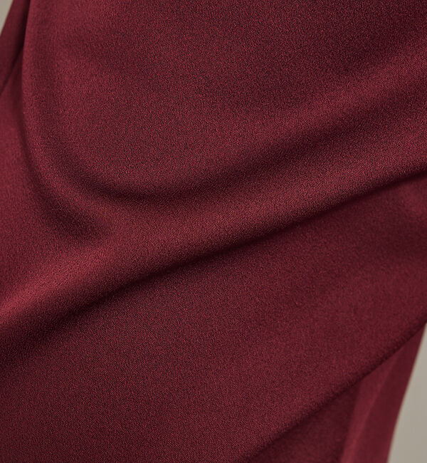 qualite「【気品あるツヤ感】ジョーゼットサテンワイドパンツ」|その他|