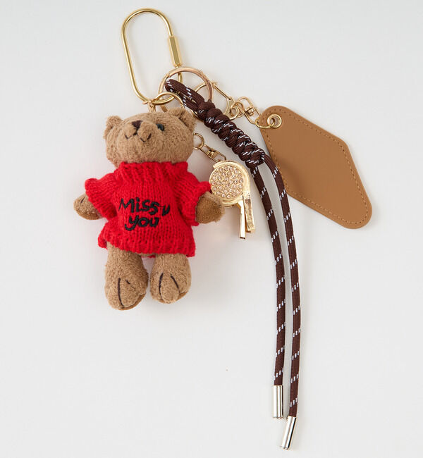 Liesse「《別注》【HANDLY APPARELS】ベアキーチャーム」|チャーム・キーホルダー|レッド