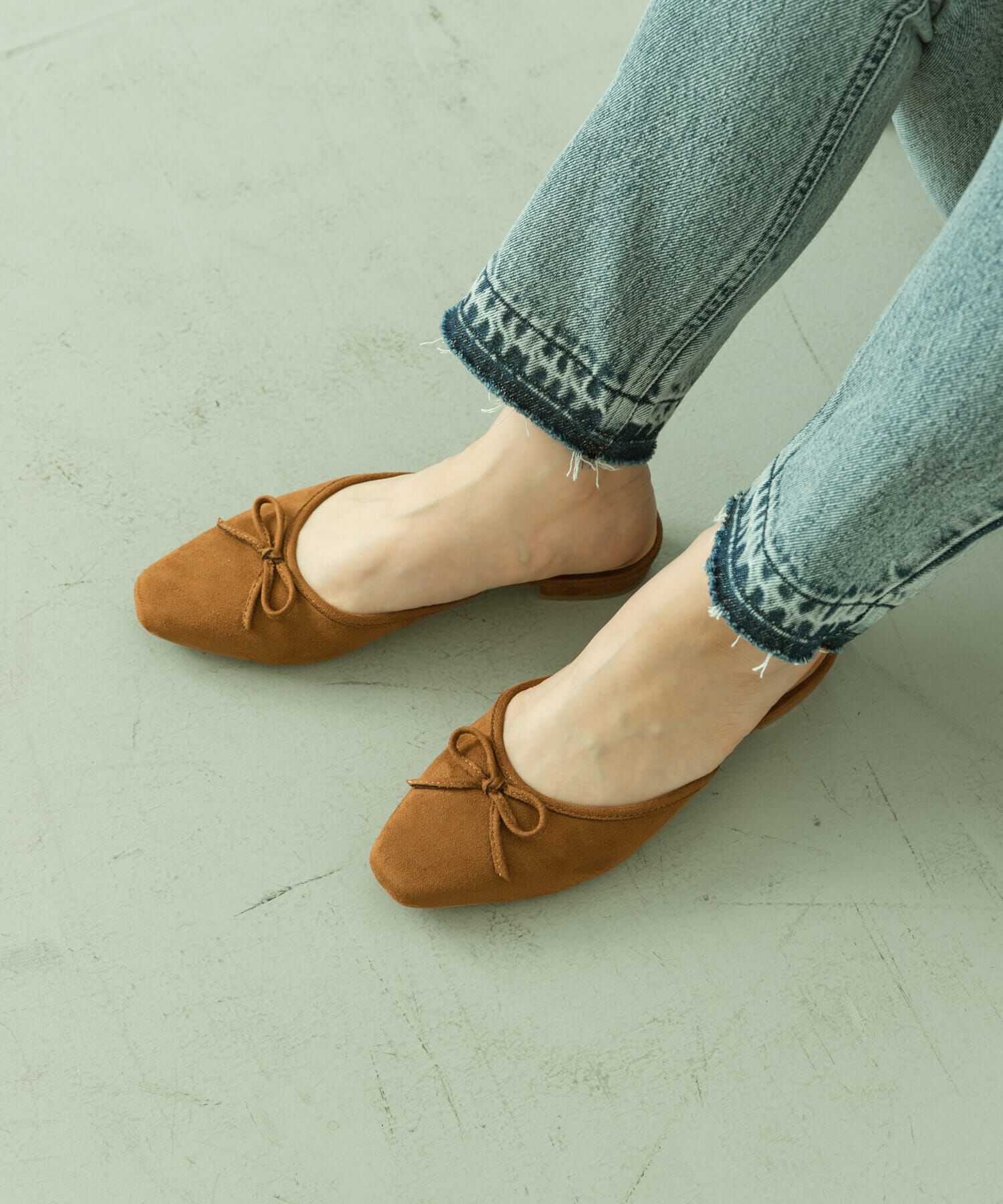 Sonny Label 「スエードバレエミュールサンダル」|サンダル|キャメル