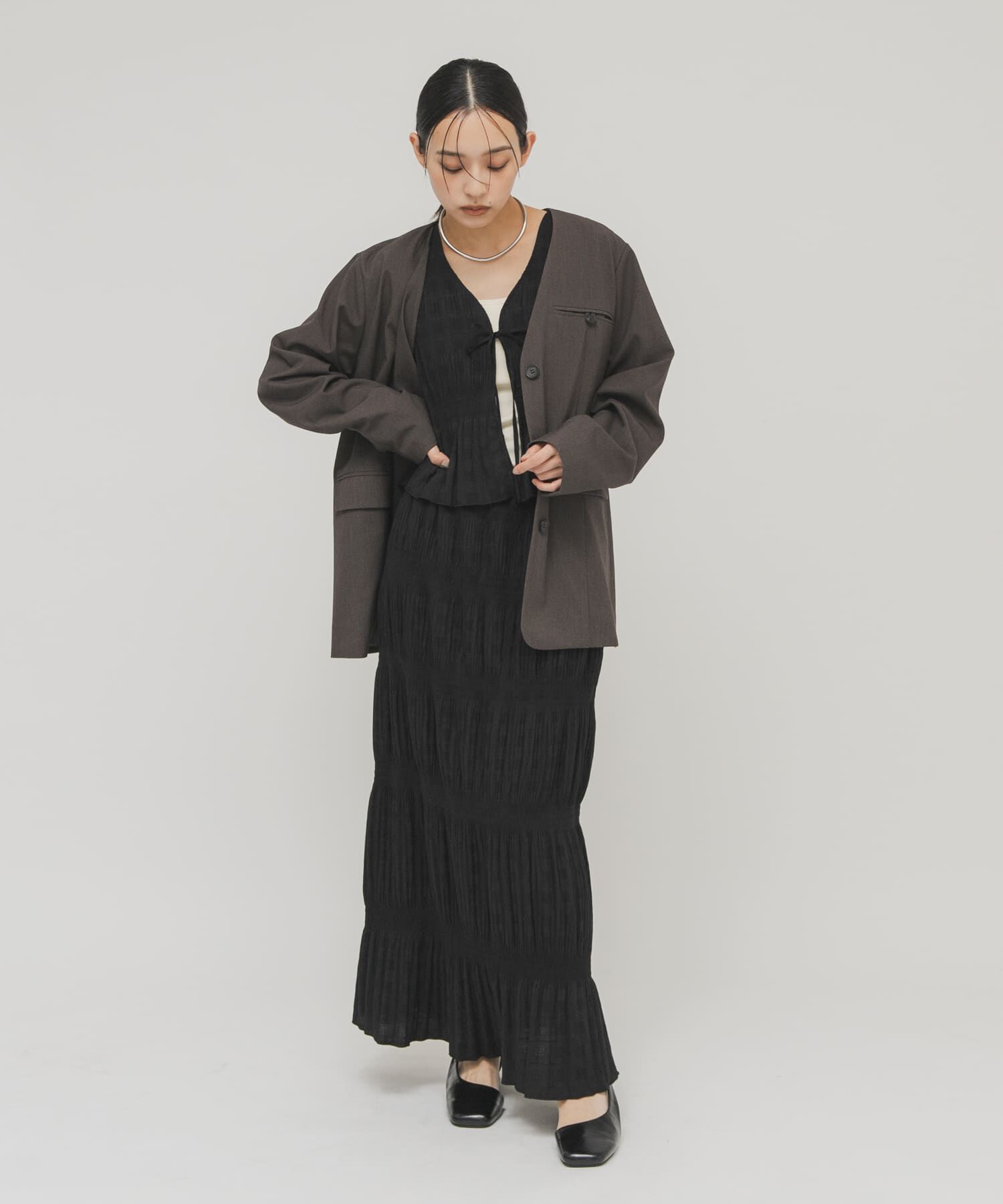  「マジョリカプリーツベストSETスカート」|その他|