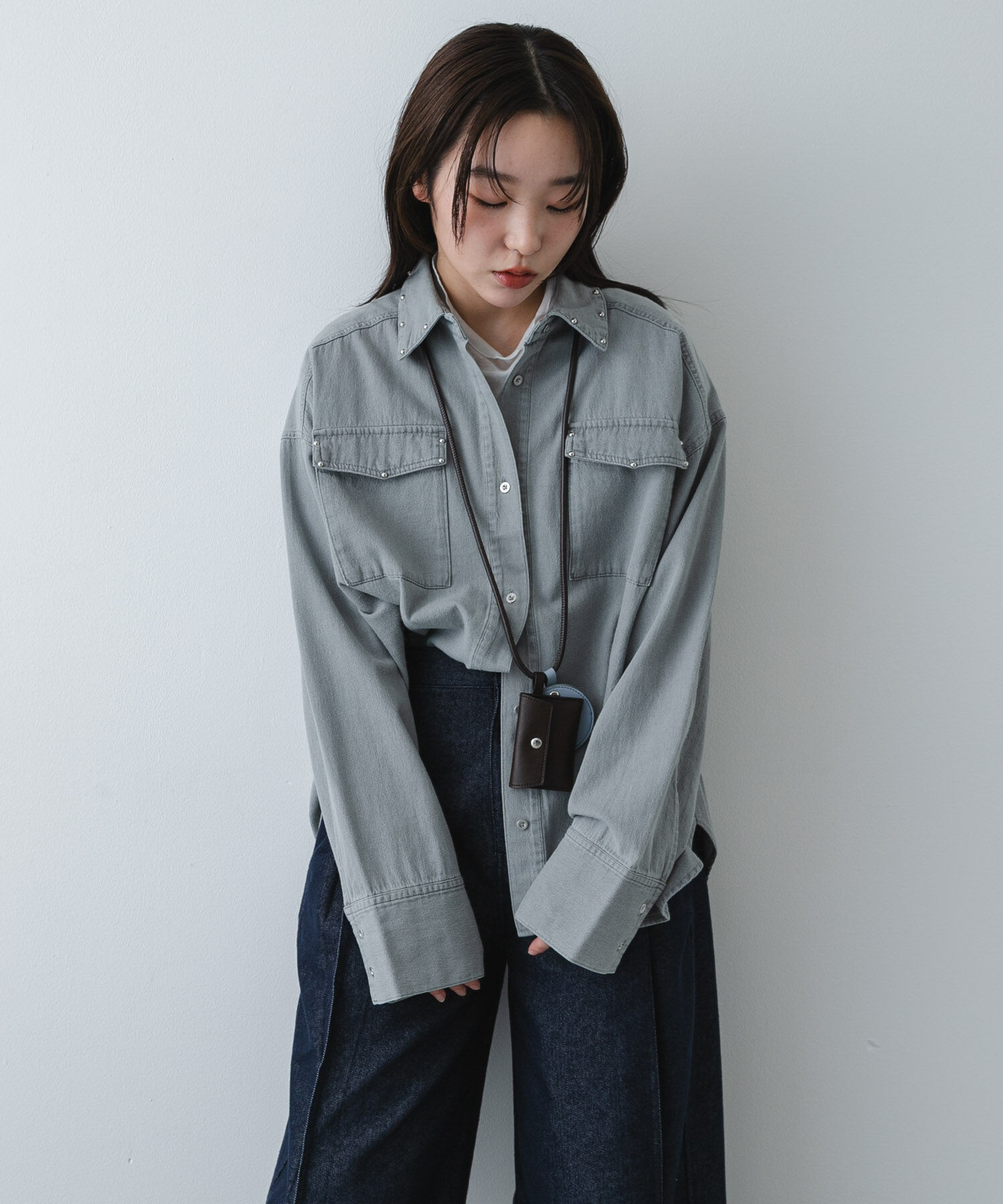 SENSE OF PLACE by URBAN RESEARCH「スタッズデニムシャツ」|シャツ・ブラウス|