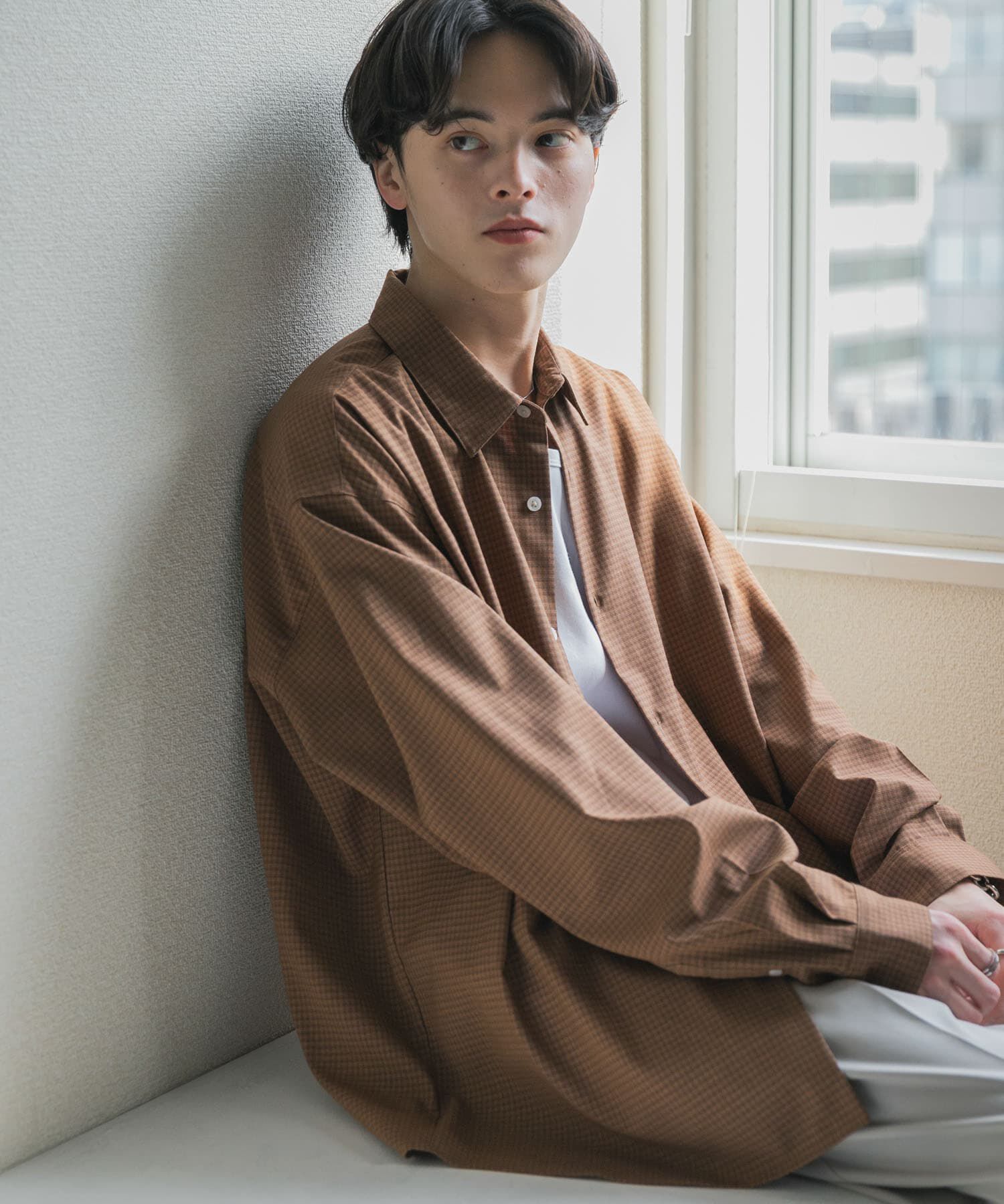 SENSE OF PLACE by URBAN RESEARCH「マイクロチェックレギュラーカラーシャツ」|シャツ・ブラウス|