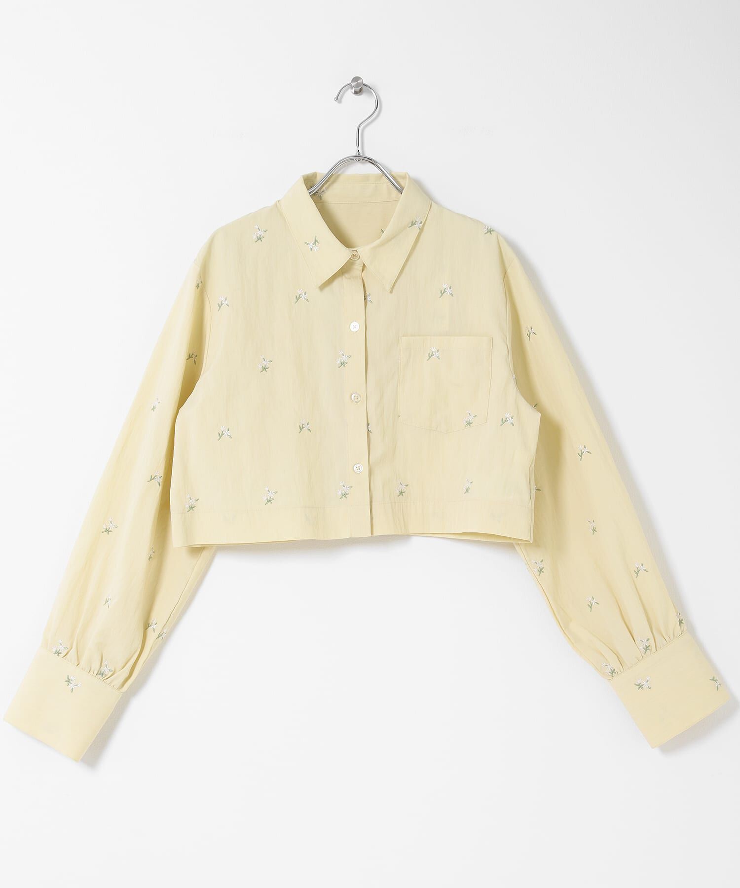 SENSE OF PLACE by URBAN RESEARCH「フラワーエンブロイダリークロップドシャツ」|シャツ・ブラウス|