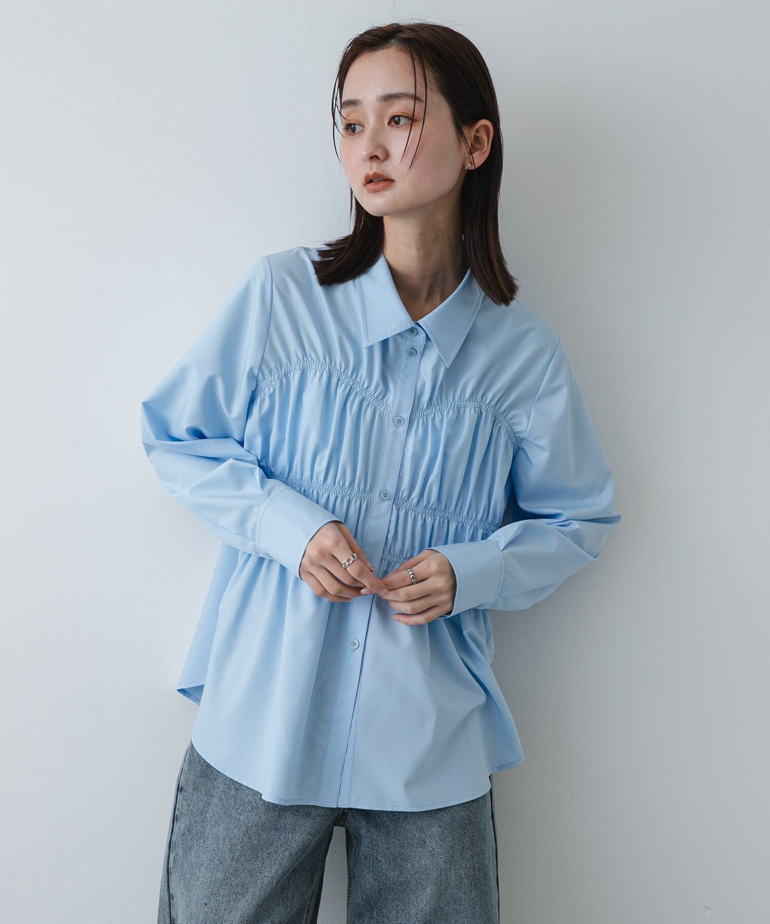 SENSE OF PLACE by URBAN RESEARCH「シャーリングデザインシャツ」|シャツ・ブラウス|