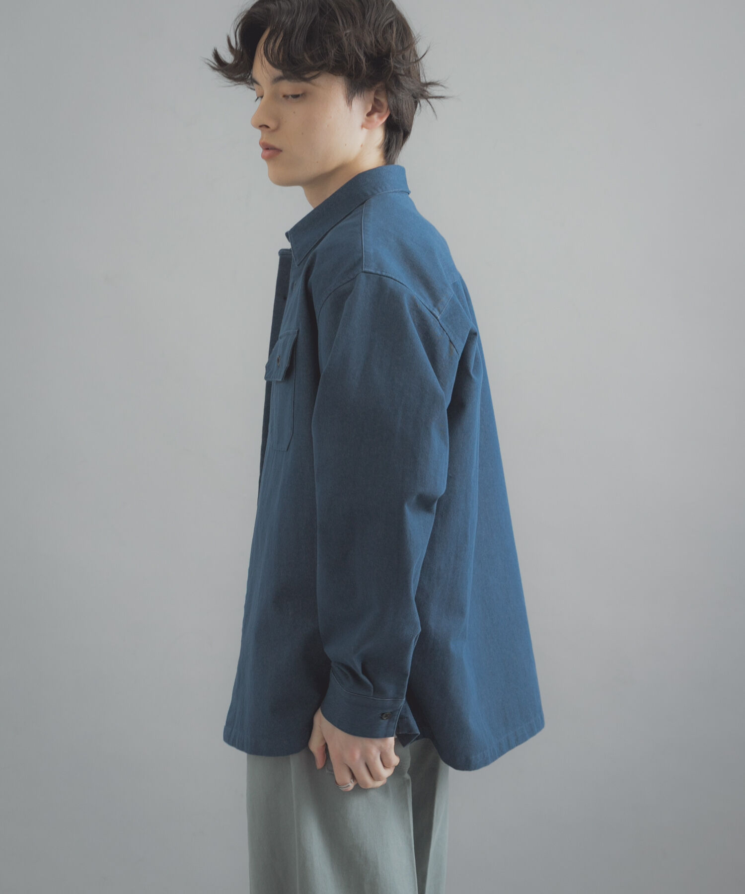 SENSE OF PLACE by URBAN RESEARCH「ダブルポケットカラーデニムシャツ」|シャツ・ブラウス|