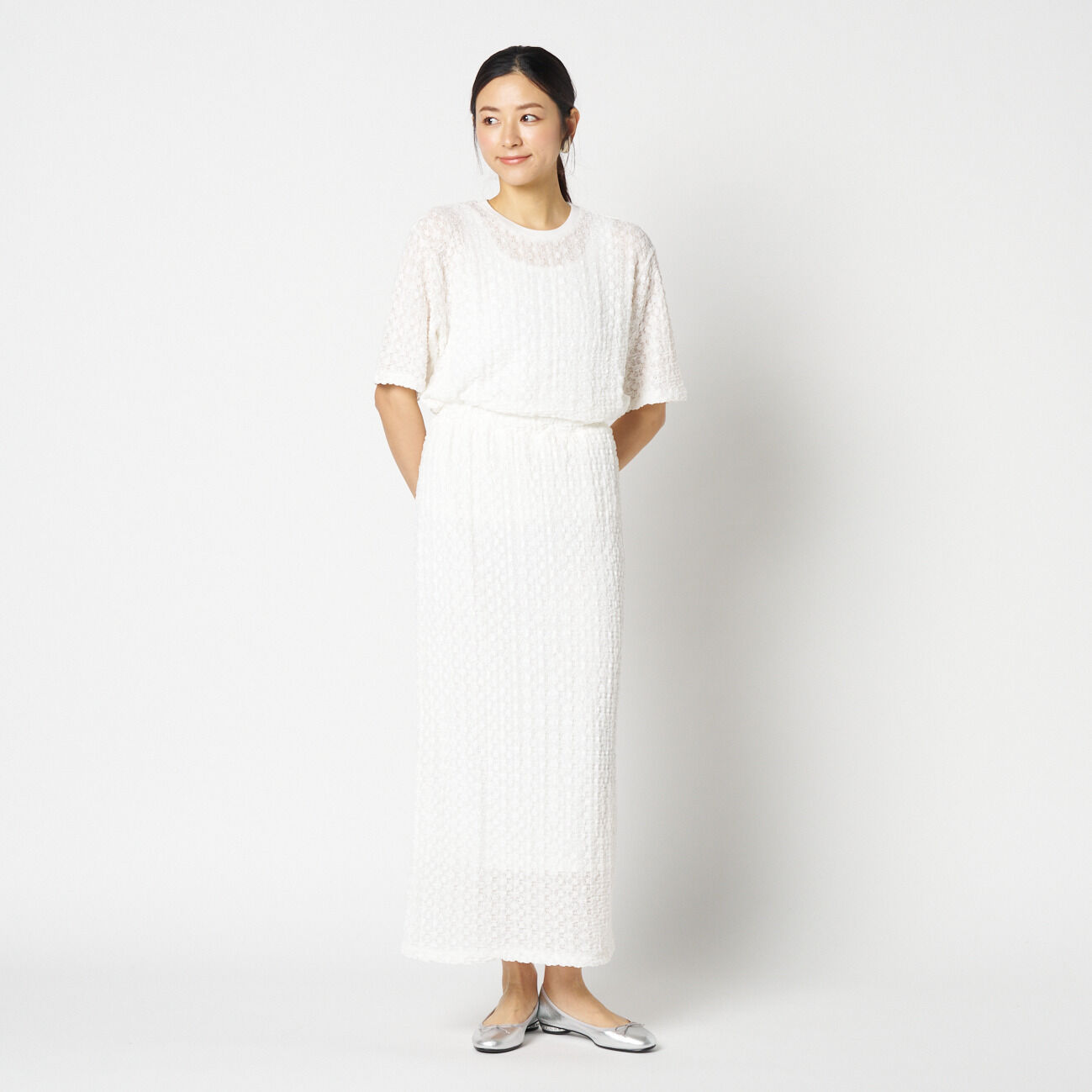 HELIOPOLE「HELIOPOLE STRETCH LACE BIG T SHIRT」|Tシャツ・カットソー|