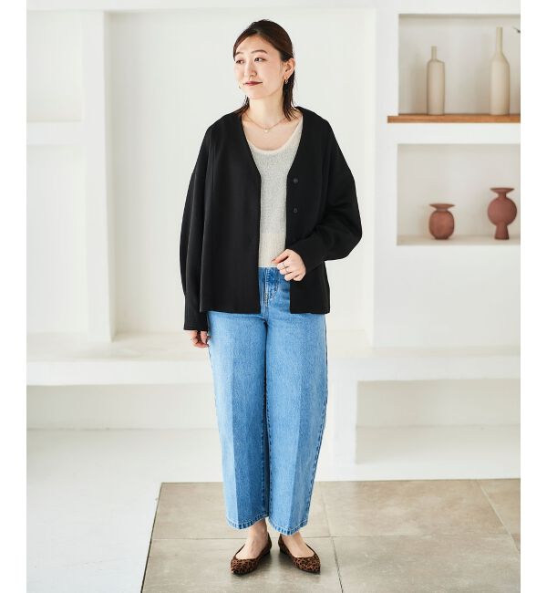 le.coeur blanc「《手洗い可能》シャイニーシャギーニットベスト」|ベスト・ジレ|