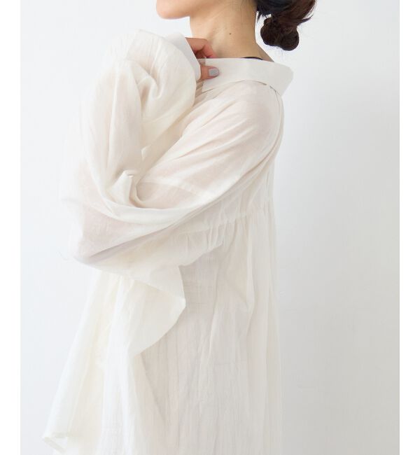  「《WEB限定アイテム》バックギャザーオーバーシャツ」|シャツ・ブラウス|