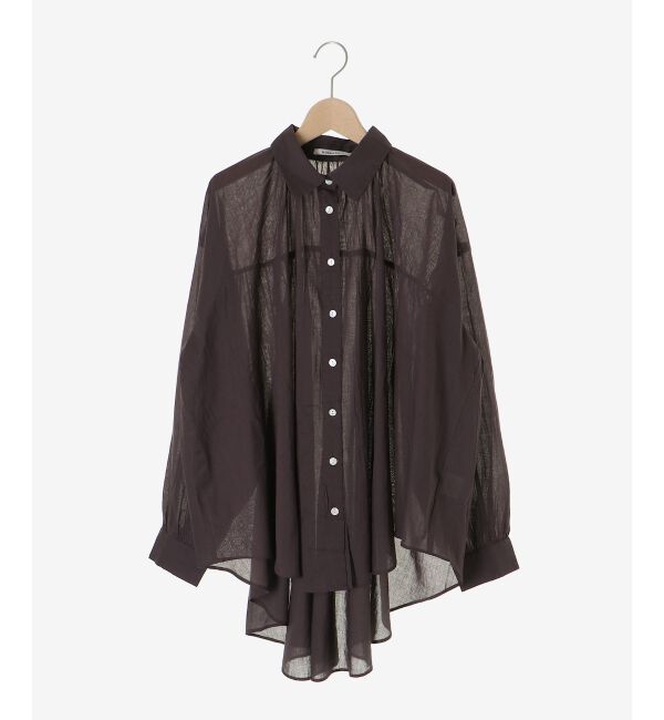  「《WEB限定アイテム》バックギャザーオーバーシャツ」|シャツ・ブラウス|