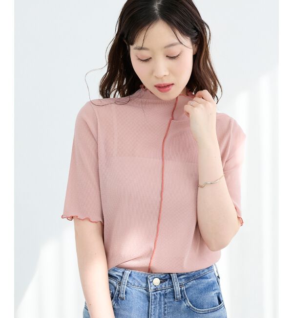  「《WEB限定アイテム》メロウシアーハイネックトップス」|Tシャツ・カットソー|