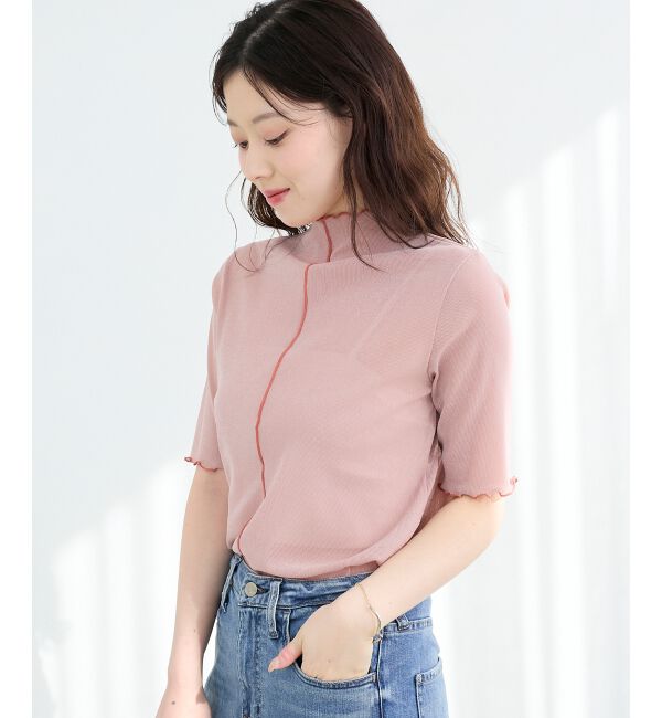  「《WEB限定アイテム》メロウシアーハイネックトップス」|Tシャツ・カットソー|