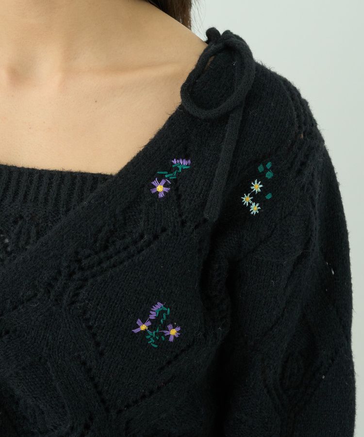 earth music&ecology「SET2点刺繍ビスチェ＋カーディガン」|カーディガン|