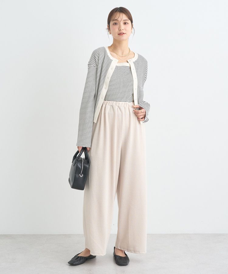 earth music&ecology「SET2点リブアンサンブル」|カーディガン|