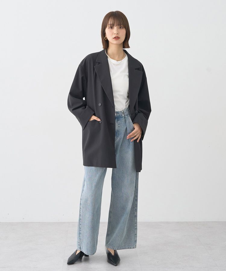 earth music&ecology「タックホックデニムパンツ」|デニム|