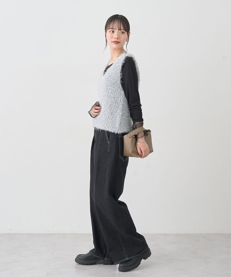 earth music&ecology「タックホックデニムパンツ」|デニム|