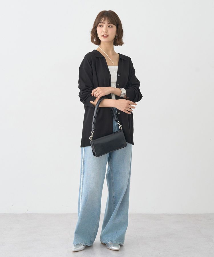 earth music&ecology「ワイドフリンジデニムパンツ」|デニム|