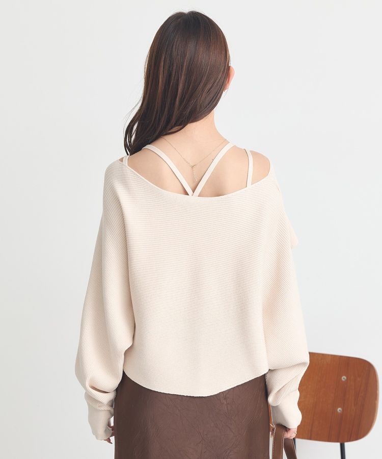 earth music&ecology「SET2点クロスニット+キャミソール」|ニット・セーター|