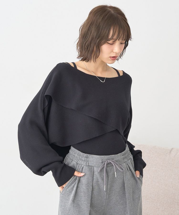 earth music&ecology「SET2点クロスニット+キャミソール」|ニット・セーター|