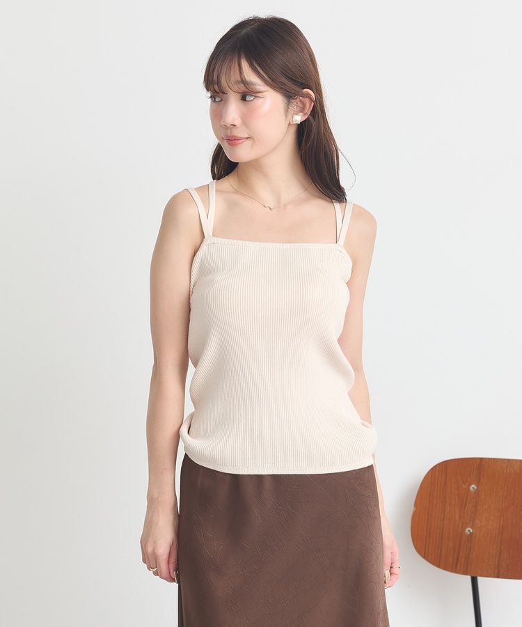 earth music&ecology「SET2点クロスニット+キャミソール」|ニット・セーター|