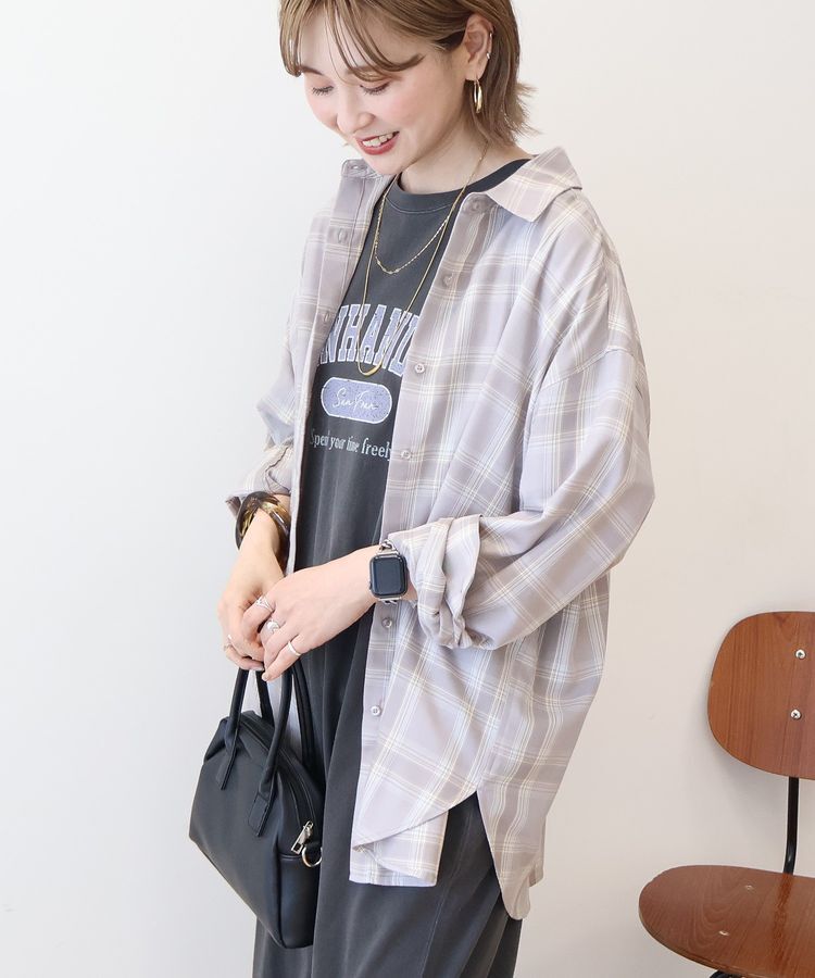 AMERICAN HOLIC「イージーケアチェックシャツ【360&deg;着こなしシャツ】」|シャツ・ブラウス|Light Gray
