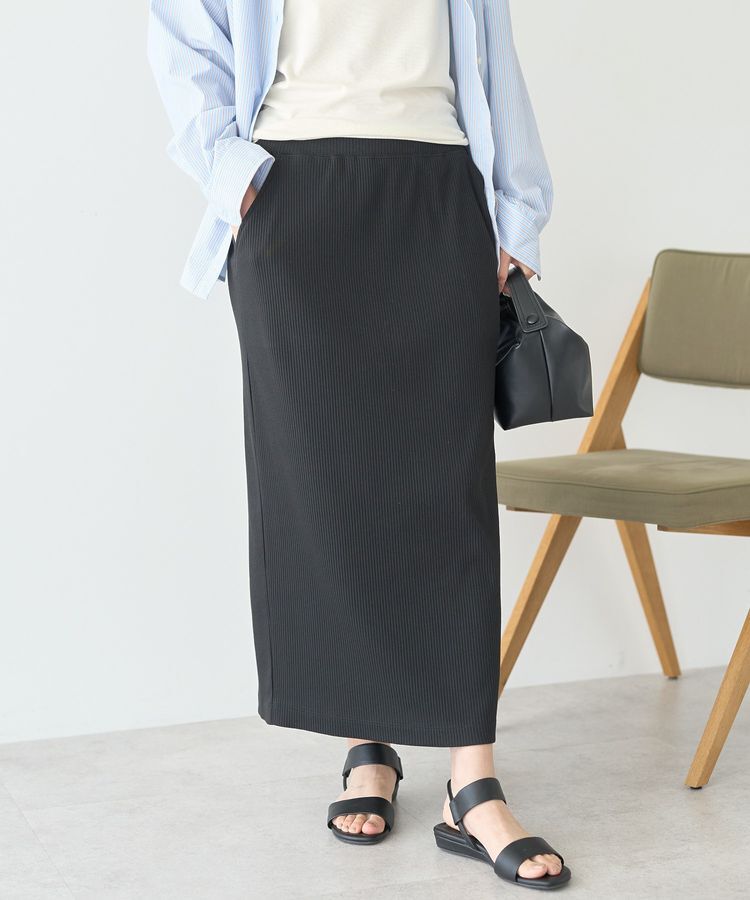 AMERICAN HOLIC「針抜きリブナロースカート」|タイト|