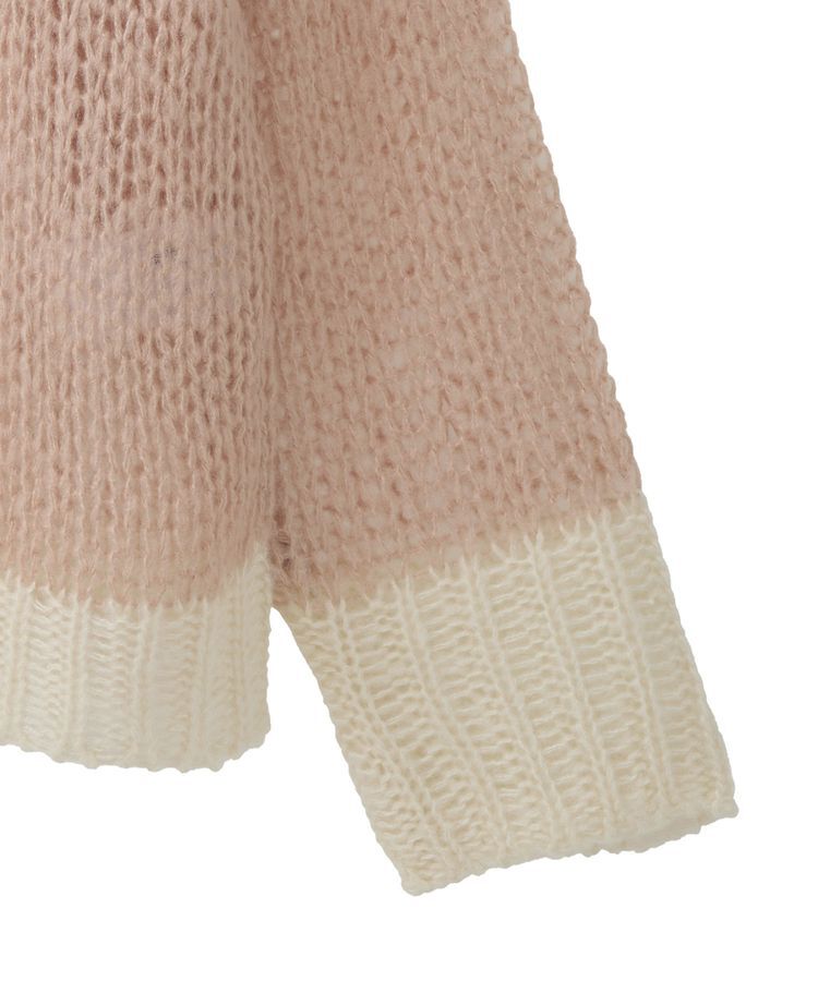 AMERICAN HOLIC「モヘアライク配色ニットプルオーバー」|ニット・セーター|