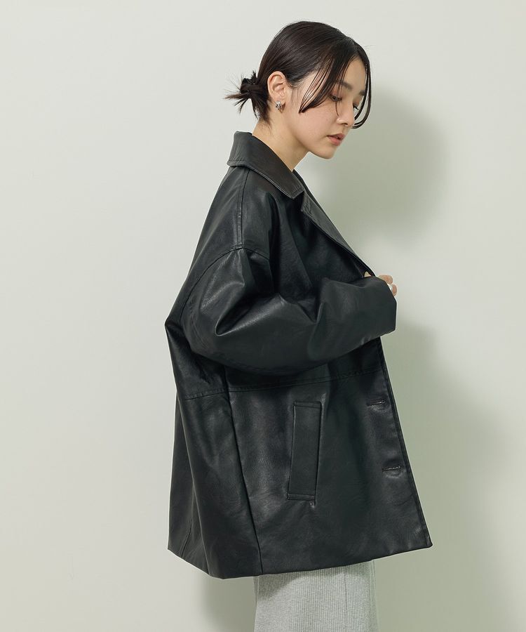 Green Parks「フェイクレザージャケット」|テーラードジャケット|