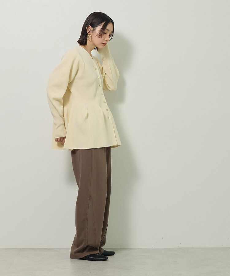 Green Parks「金釦ペプラムニットカーディガン」|カーディガン|