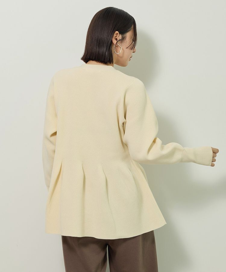 Green Parks「金釦ペプラムニットカーディガン」|カーディガン|