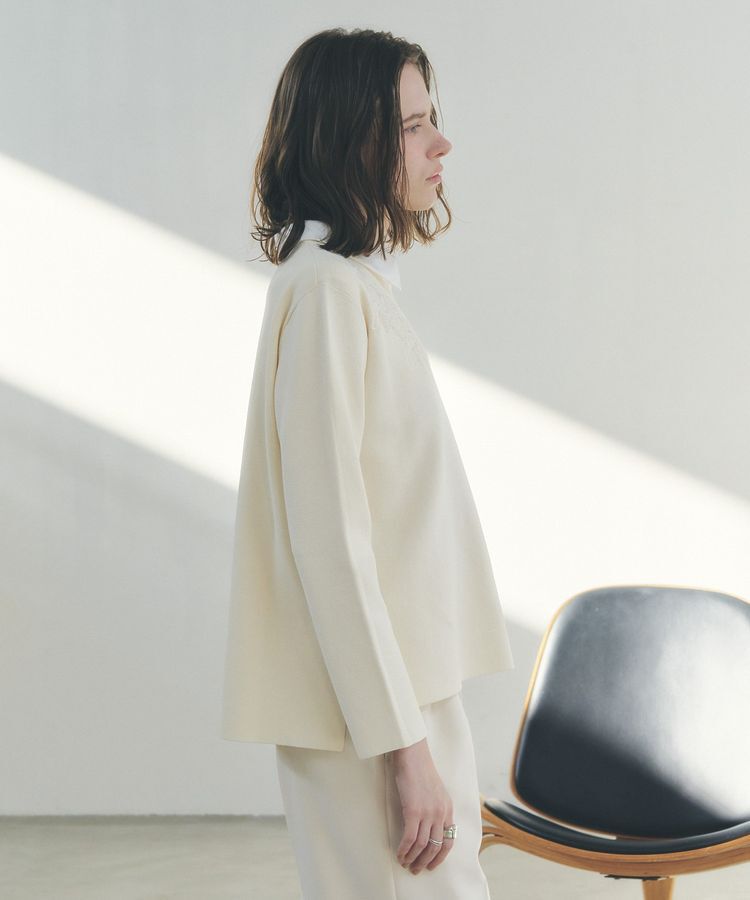 YECCA VECCA「2way襟付きレースニット」|ニット・セーター|