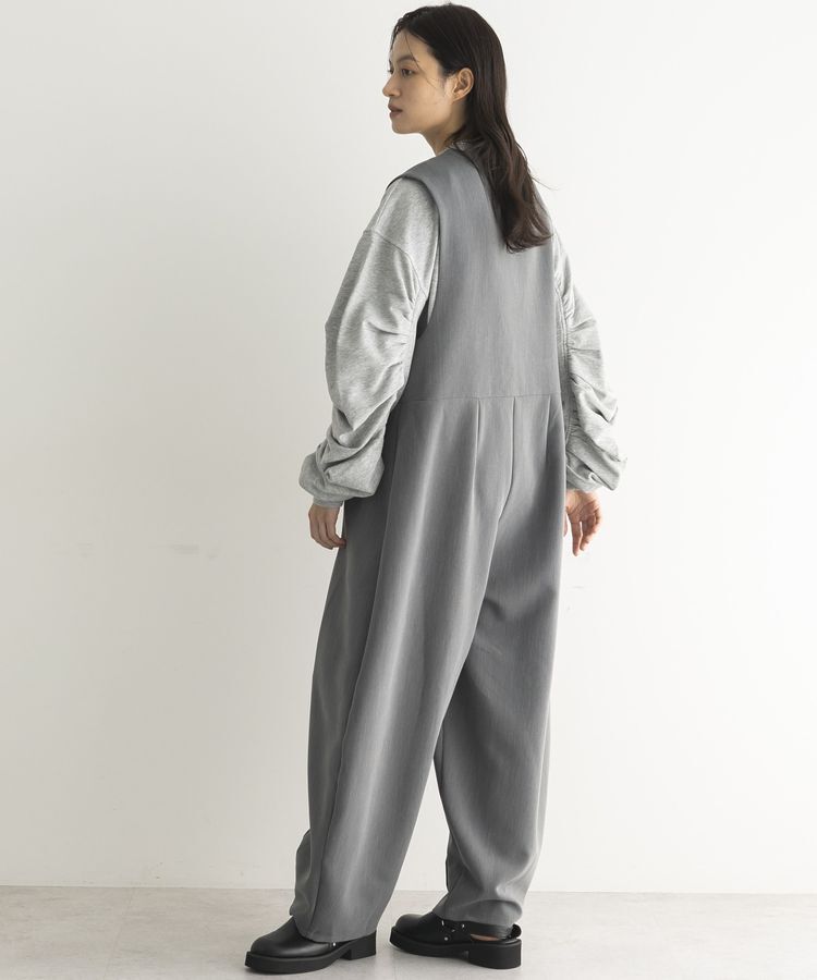 GARAGE OF GOOD CLOTHING「グレーVネックバレルオールインワン」|オールインワン|
