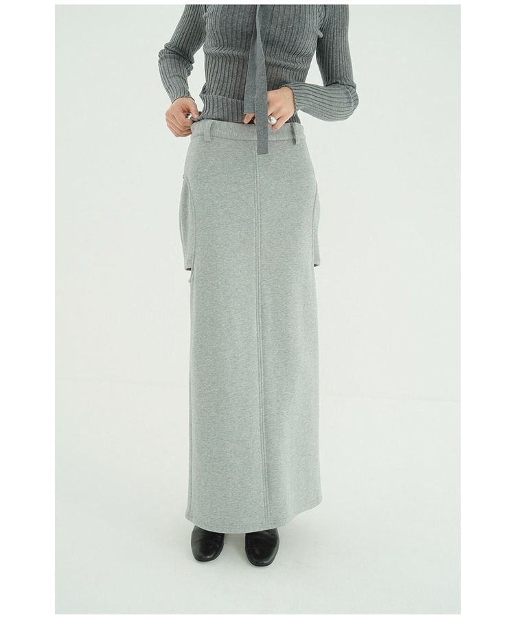 GARAGE OF GOOD CLOTHING「【CLANE】CIRCLE CUT SWEAT SKIRT」|タイト|Gray