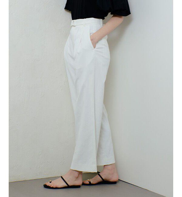 allureville「シェルタリングタックワイドパンツ」|チノ|