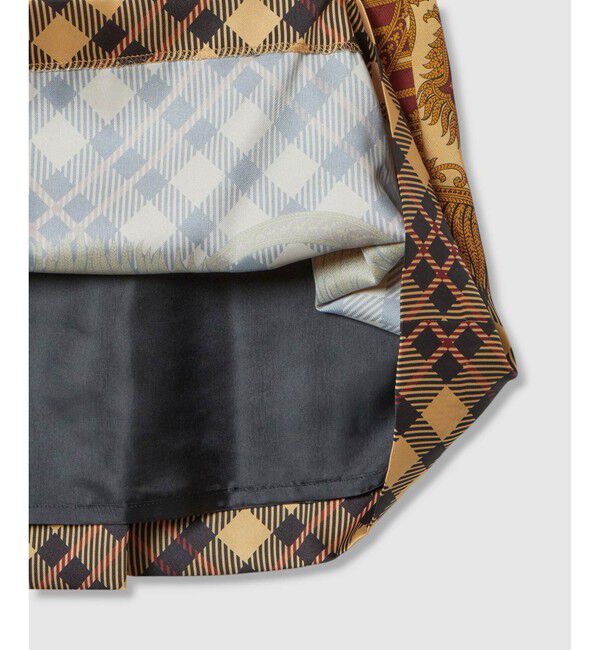 LOULOU WILLOUGHBY「【LOULOU WILLOUGHBY】エンブレムチェックスカート」|スカート|