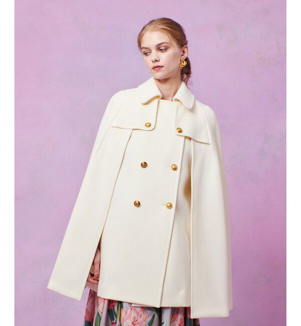 LOULOU WILLOUGHBY「【LOULOU WILLOUGHBY】シャルムビーバーケープコート」|その他|ホワイト