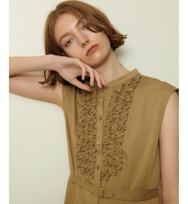 allureville「デニムライクツイルワンピース」|ワンピース|ベージュ