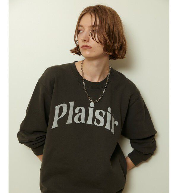 allureville「ロゴスウェットプルオーバー」|Tシャツ・カットソー|チャコールグレー