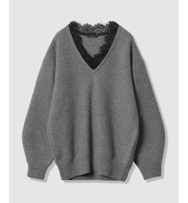 allureville「レースドッキングプルオーバー」|ニット・セーター|