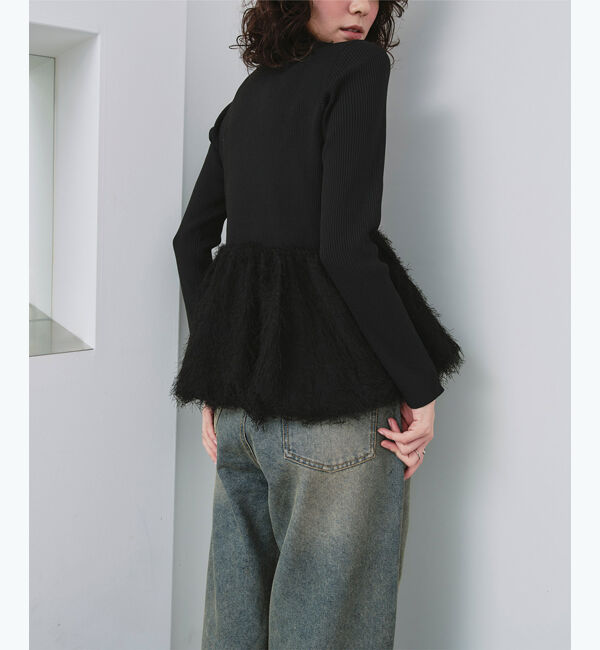 titivate「ドッキングペプラムニットトップス」|ニット・セーター|