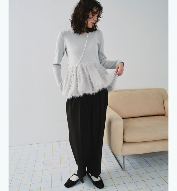 titivate「ドッキングペプラムニットトップス」|ニット・セーター|