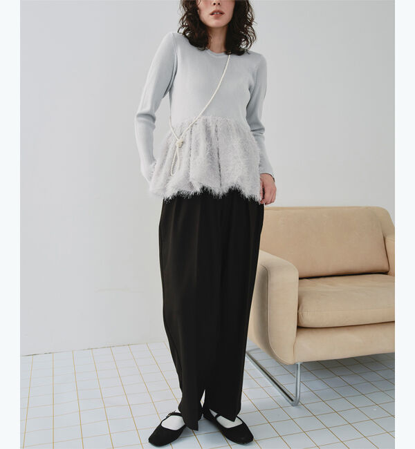 titivate「ドッキングペプラムニットトップス」|ニット・セーター|