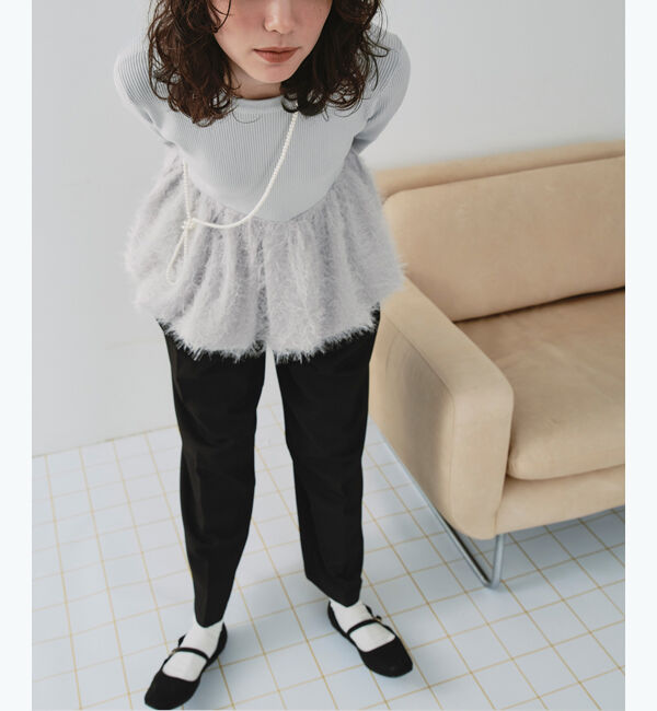 titivate「ドッキングペプラムニットトップス」|ニット・セーター|