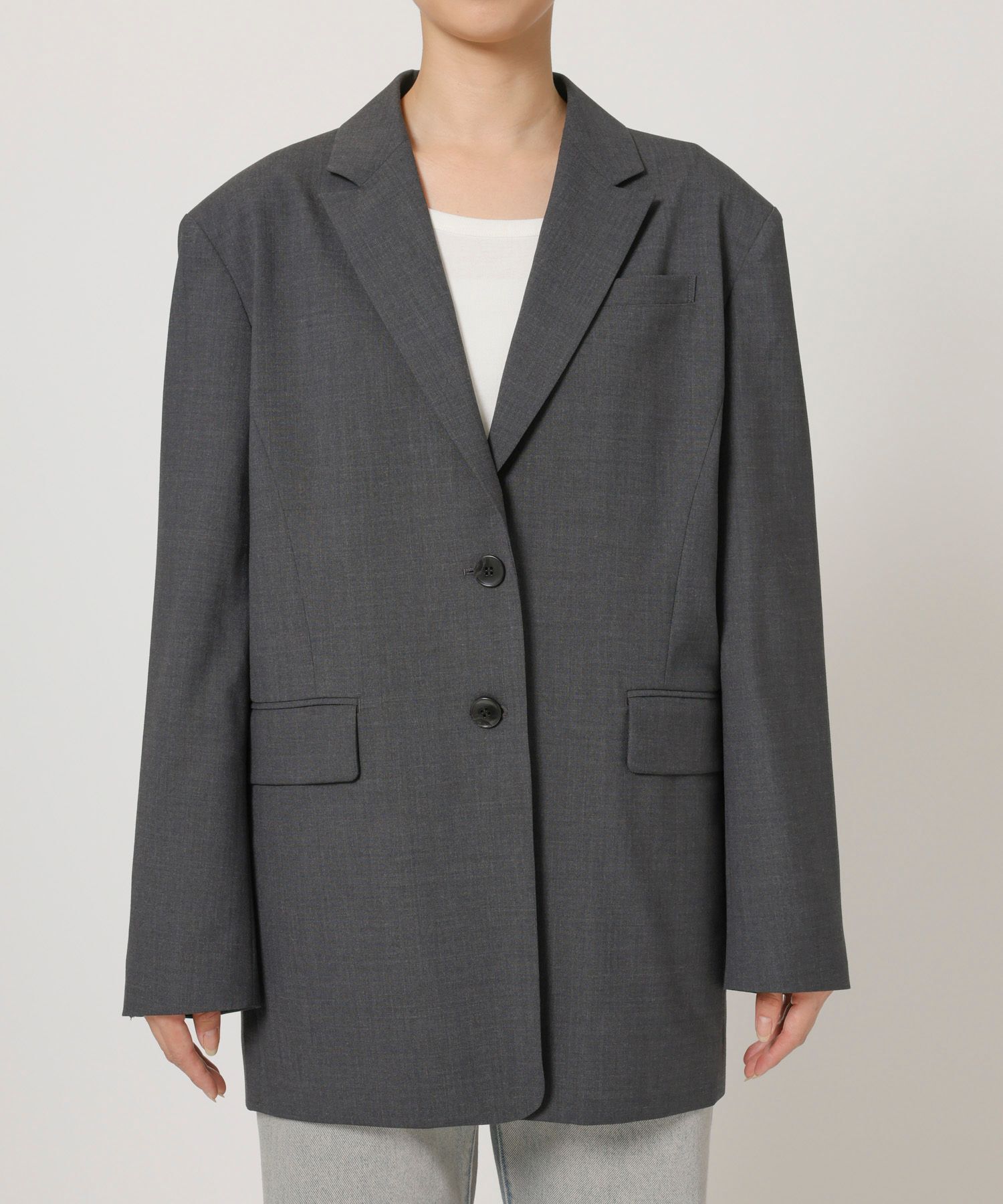 BABYLONE「【多機能素材】シングルオーバージャケット」|テーラードジャケット|