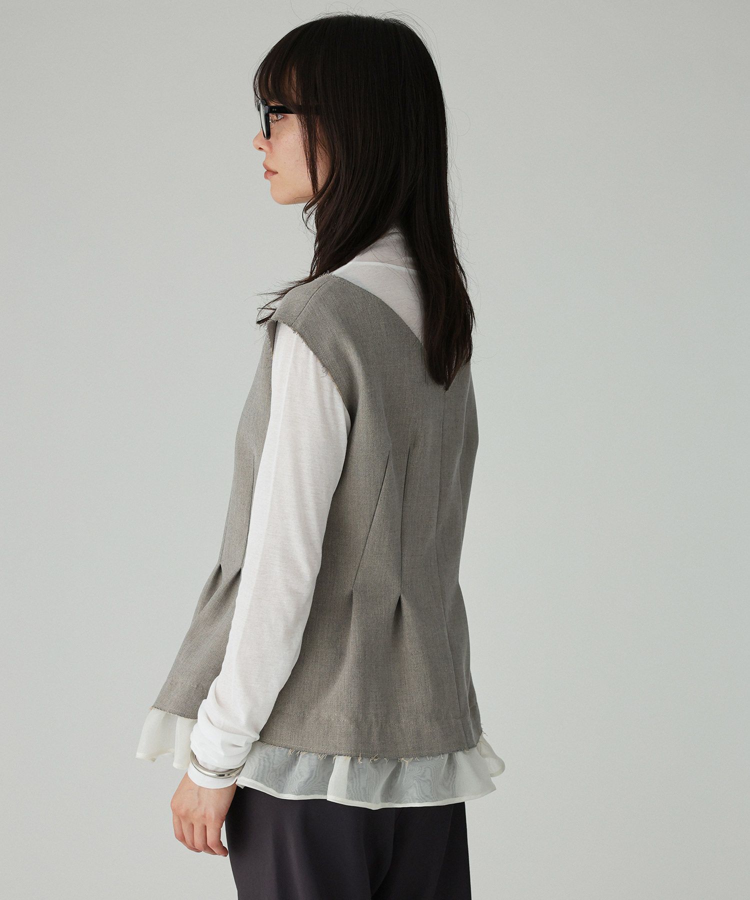 BABYLONE「ヘムレイヤードブラウス」|シャツ・ブラウス|