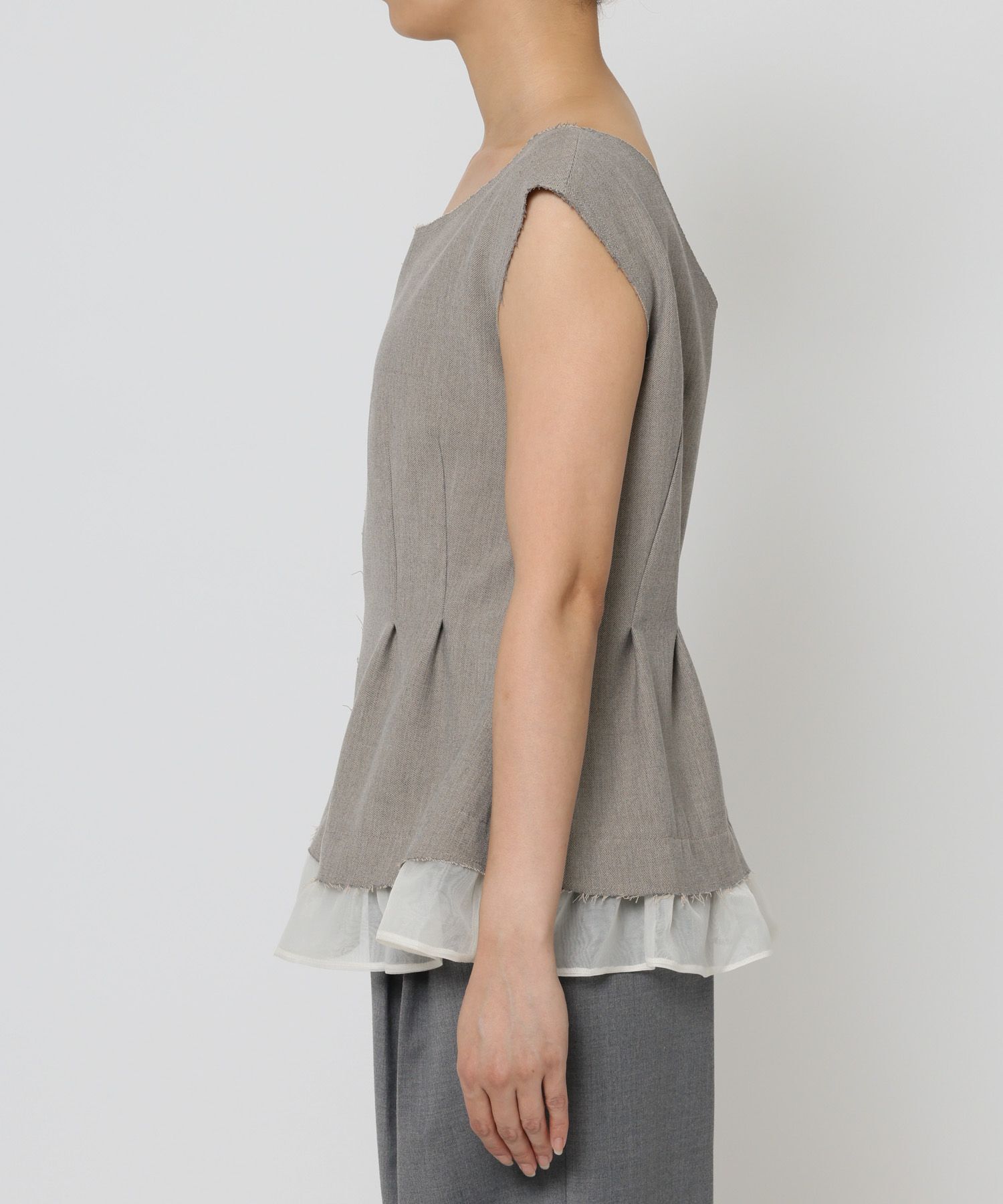 BABYLONE「ヘムレイヤードブラウス」|シャツ・ブラウス|