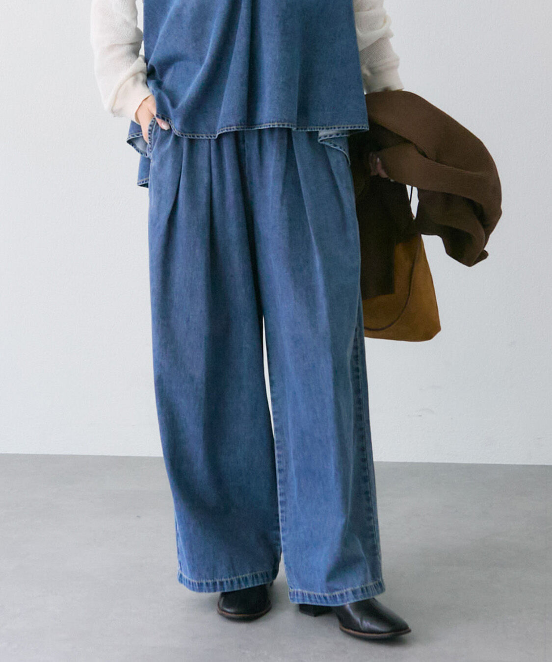  「【SET ITEM】デニムフレアブラウス+イージーパンツセット」|その他|