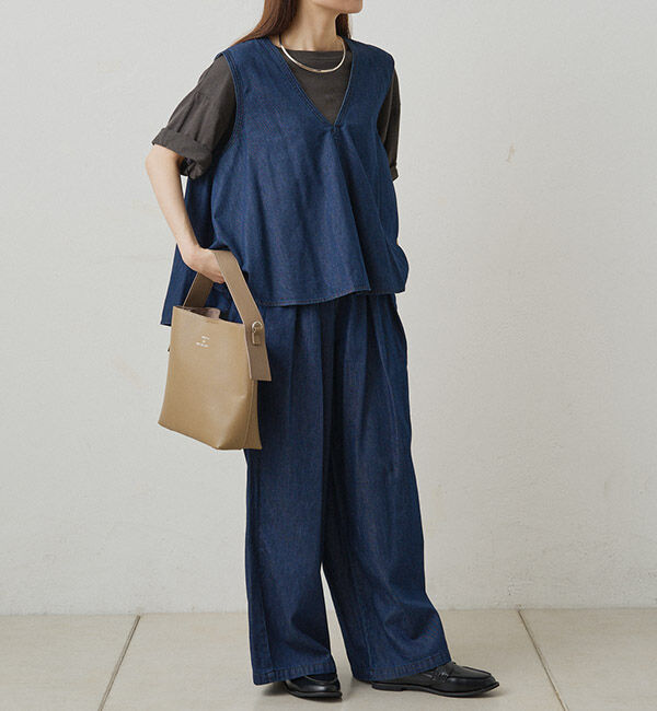  「【SET ITEM】デニムフレアブラウス+イージーパンツセット」|その他|