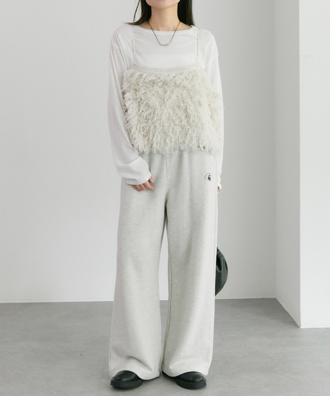  「フリンジジャガードニット細紐ビスチェ」|ニット・セーター|